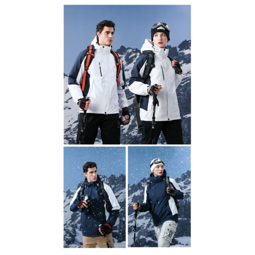 Men& WOMEN three-in-one detachable winter outdoor overcoat with thickened waterproof overcoat