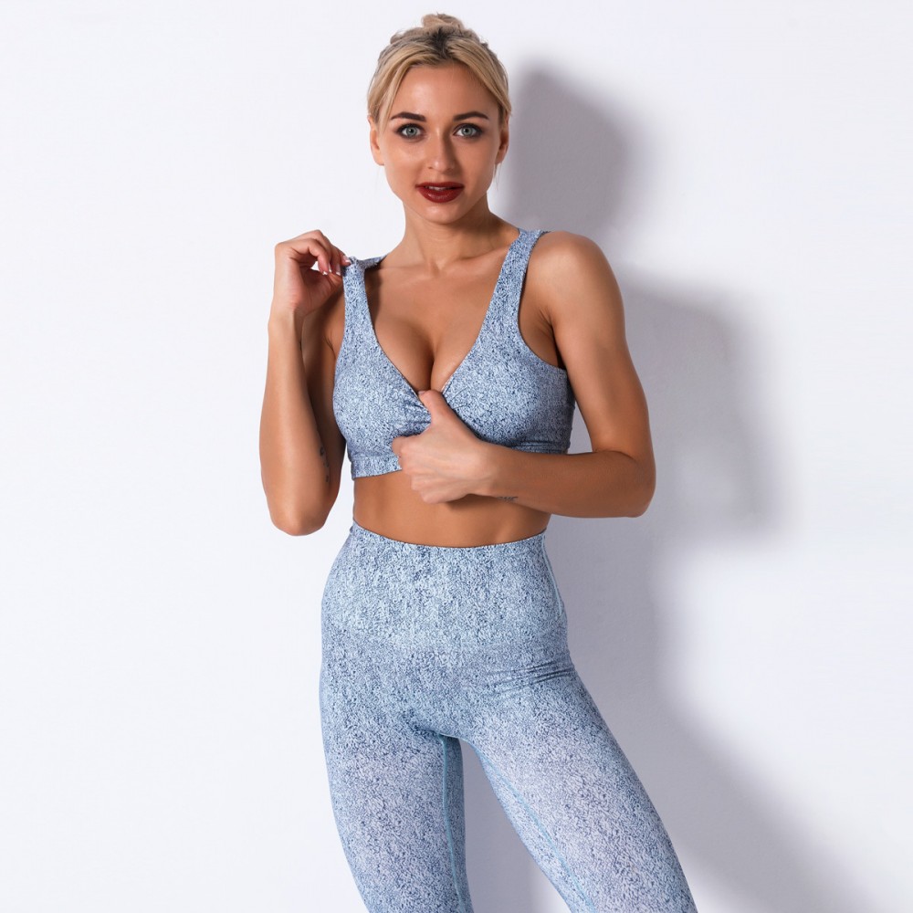 Cross-border hot-selling Yoga clothing printed Yoga sports vest convergence show breast beauty back Yoga Bra spot 