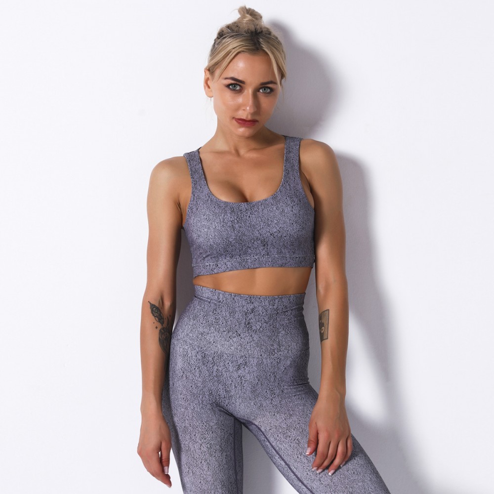 Cross-border hot-selling Yoga clothing printed Yoga sports vest convergence show breast beauty back Yoga Bra spot 