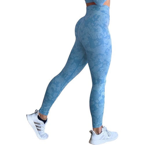 Seamless knitted camouflage Zebra leopard-print fitness pants, Europe and the United States cross-border seamless Yoga clothing new explosive