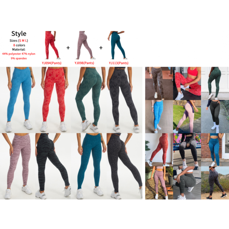 Seamless knitted camouflage Zebra leopard-print fitness pants, Europe and the United States cross-border seamless Yoga clothing new explosive