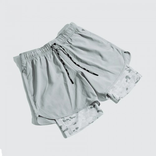 New Muscle running speed dry shorts men’s sports casual outdoor loose zippered pocket double-decker gym pants