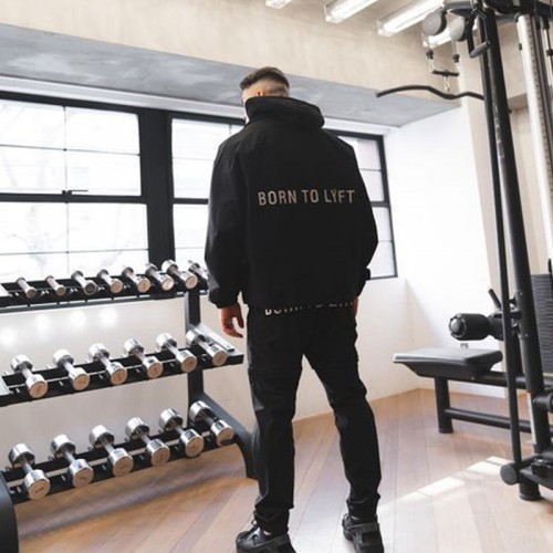 Cross-border Muscle Sports plus-size suit men’s long-sleeved shirt and trousers loose casual fitness two-piece suit