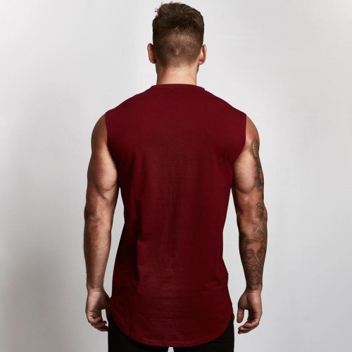 Muscle fitness brothers Europe and the United States logo cotton sports vest men’s running sleeveless t-shirt