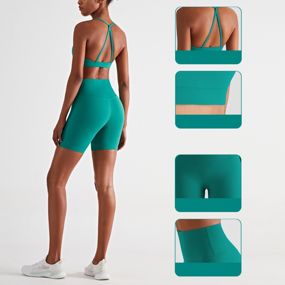 The new Lulu no-t Yoga suit, Nuls, two-piece Delta Bra, three-quarter Gym Pants 