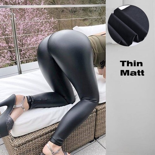  SEAMLESS pu fabric yoga legging