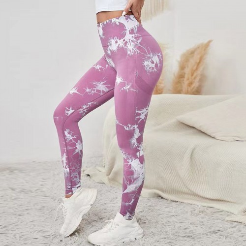 100 colour  SEAMLESS  tie dye yoga legging