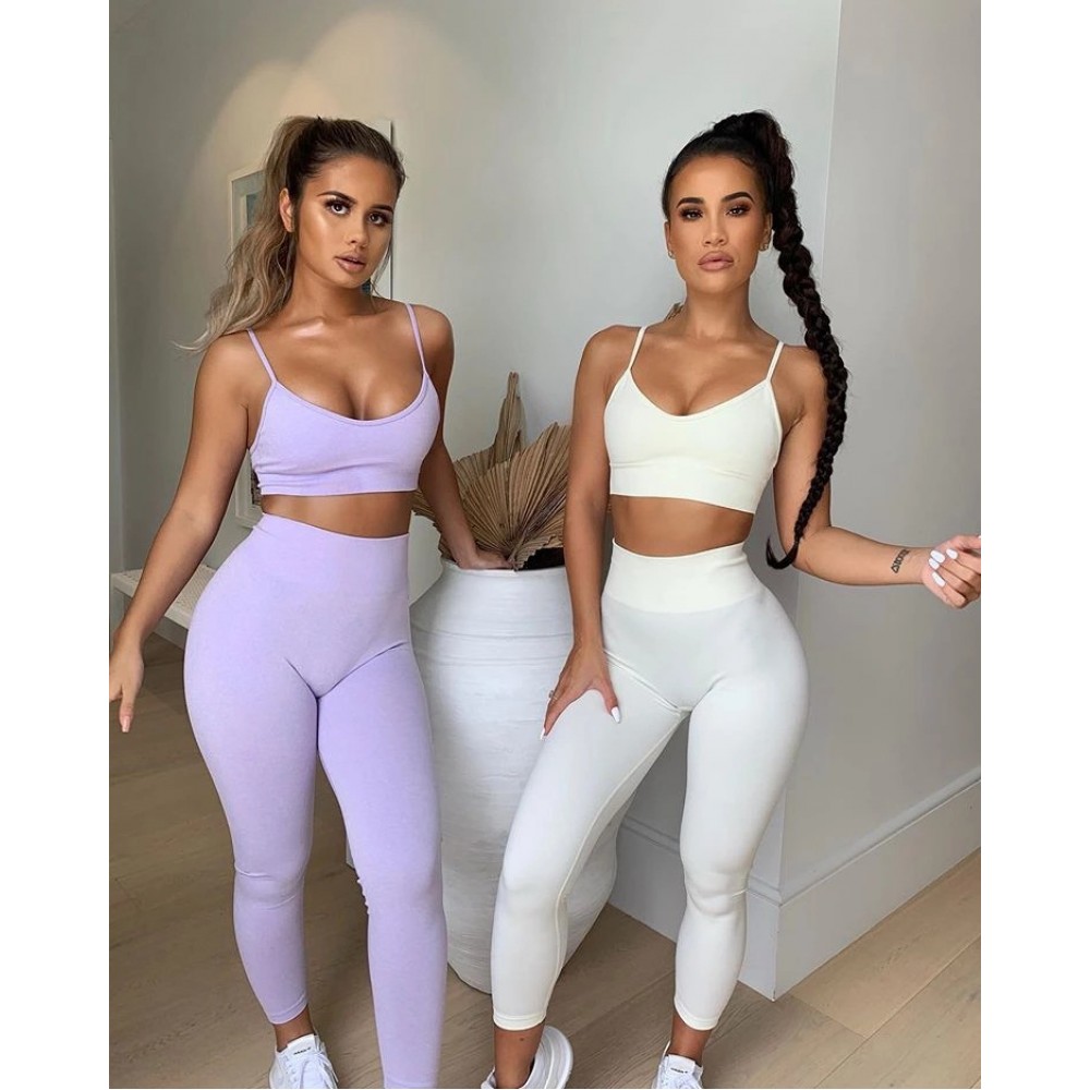 Two-piece Women Yoga clothing, sweatpants, Bras, gym clothes 