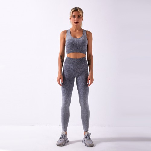 Shark Knit Aybl Bra Pants, tie-dyed gradient seamless yoga suit fall/winter women workout 
