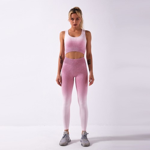 Shark Knit Aybl Bra Pants, tie-dyed gradient seamless yoga suit fall/winter women workout