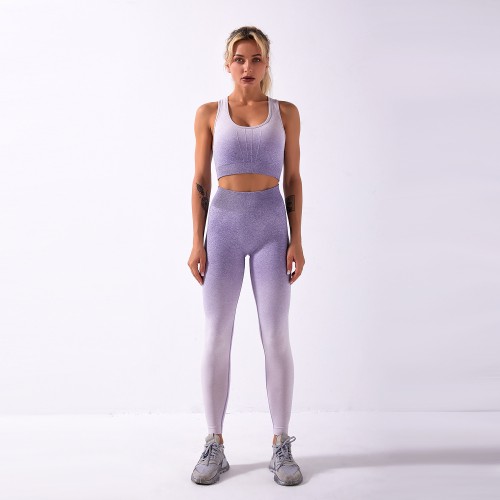 Shark Knit Aybl Bra Pants, tie-dyed gradient seamless yoga suit fall/winter women workout