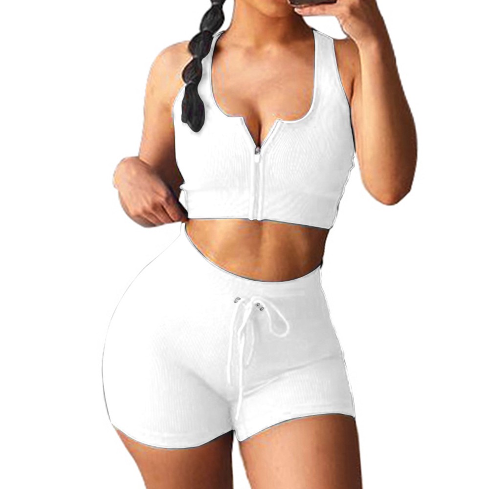  seamless exercise yoga bodysuit, high-necked vest shorts piano line exercise set new women 