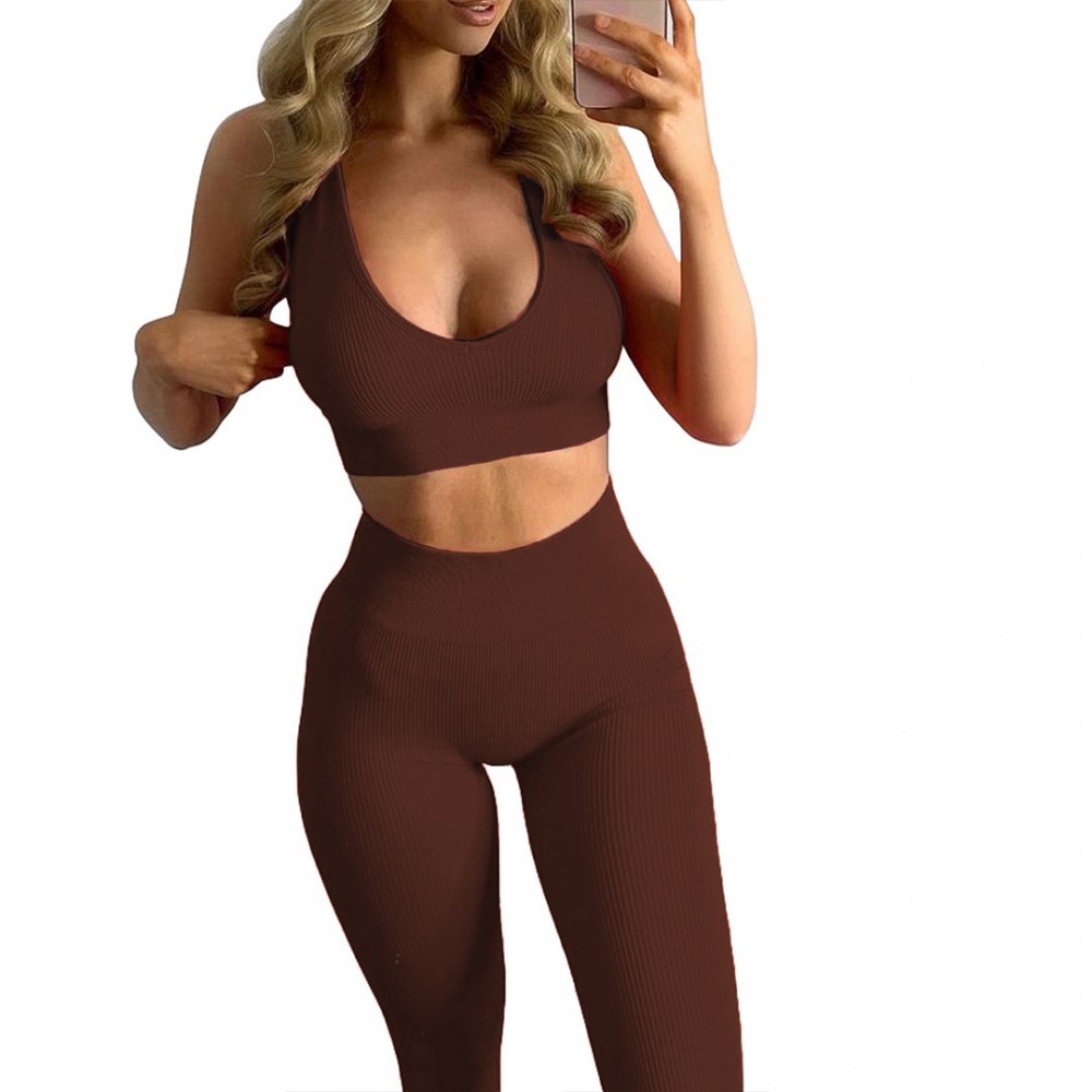 Europe and the United States stand seamless Sports Yoga Bodysuit Zechuang Bra Pants pressure line sports sets new women 