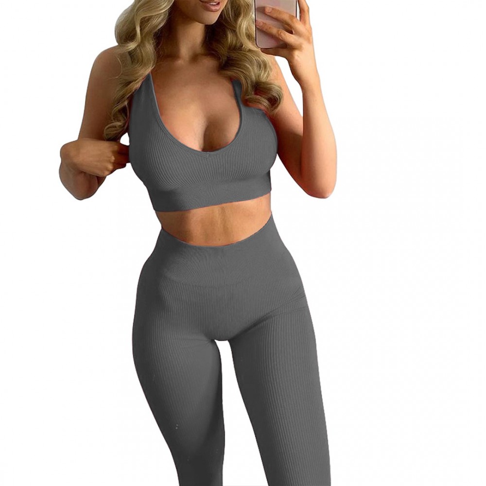 Europe and the United States stand seamless Sports Yoga Bodysuit Zechuang Bra Pants pressure line sports sets new women 