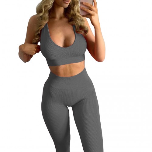 Europe and the United States stand seamless Sports Yoga Bodysuit Zechuang Bra Pants pressure line sports sets new women