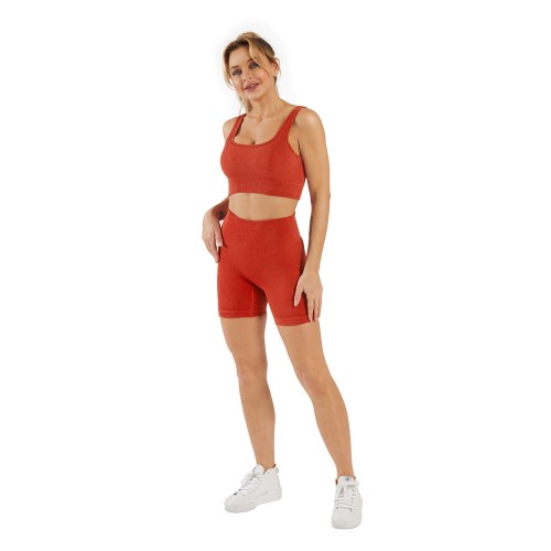 Fashion Sports Fitness Yoga dress u collar bra shorts seamless Botee two-piece suit