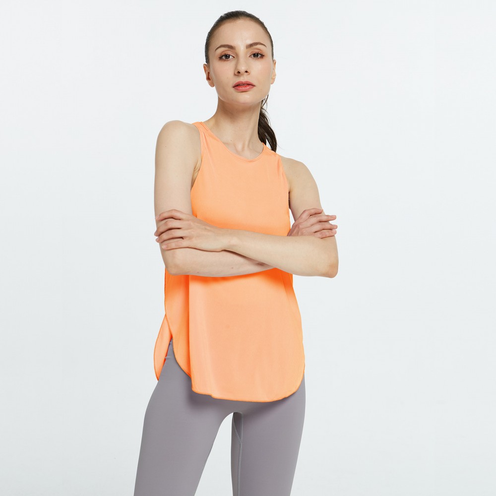 New Spring and summer new pure-color loose yoga vest blouse pullover head quick-dry exercise jacket lady 