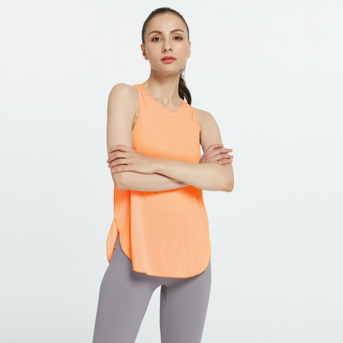 New Spring and summer new pure-color loose yoga vest blouse pullover head quick-dry exercise jacket lady 