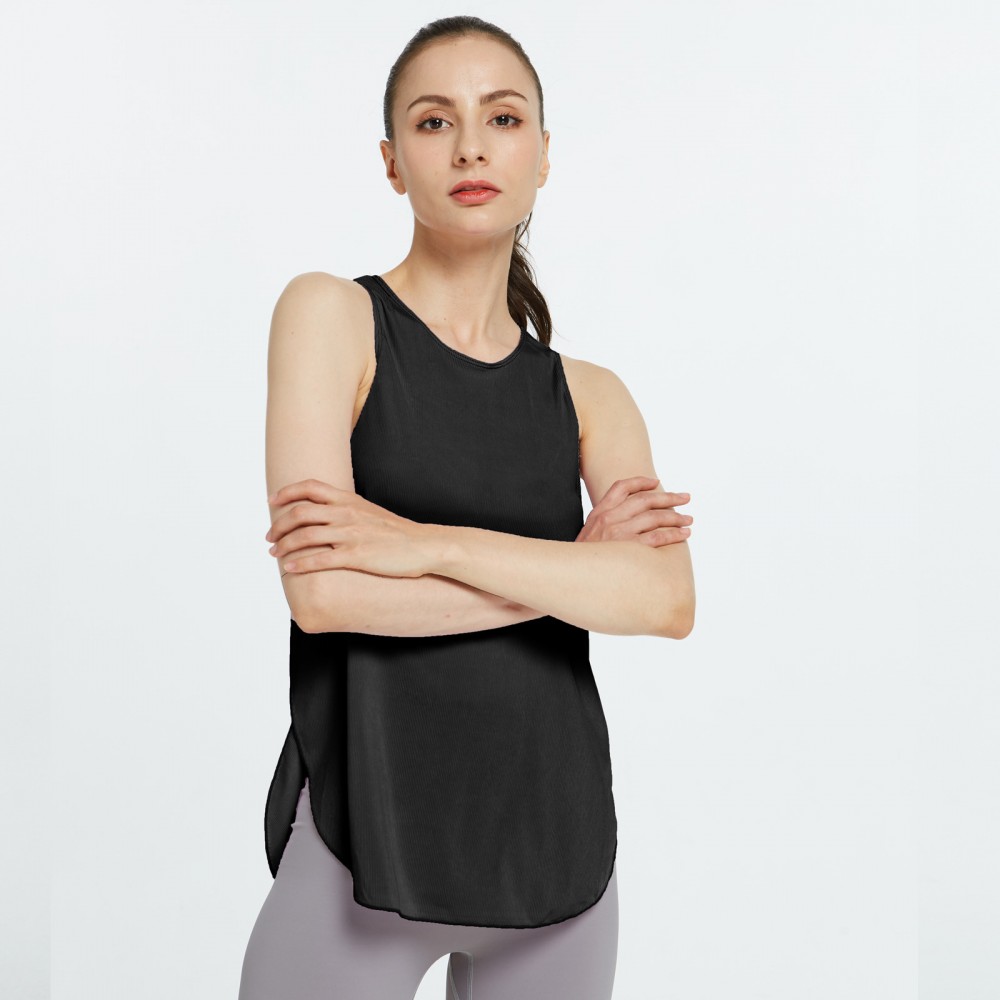 New Spring and summer new pure-color loose yoga vest blouse pullover head quick-dry exercise jacket lady 