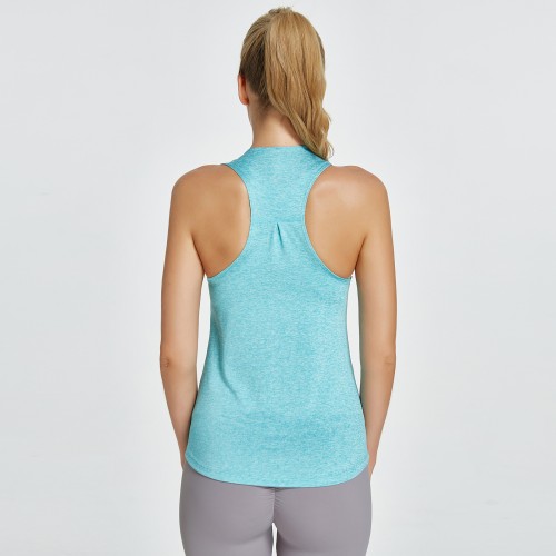 New Spring and summer new pure-color loose yoga vest blouse pullover head quick-dry exercise jacket lady