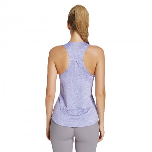 New Spring and summer new pure-color loose yoga vest blouse pullover head quick-dry exercise jacket lady