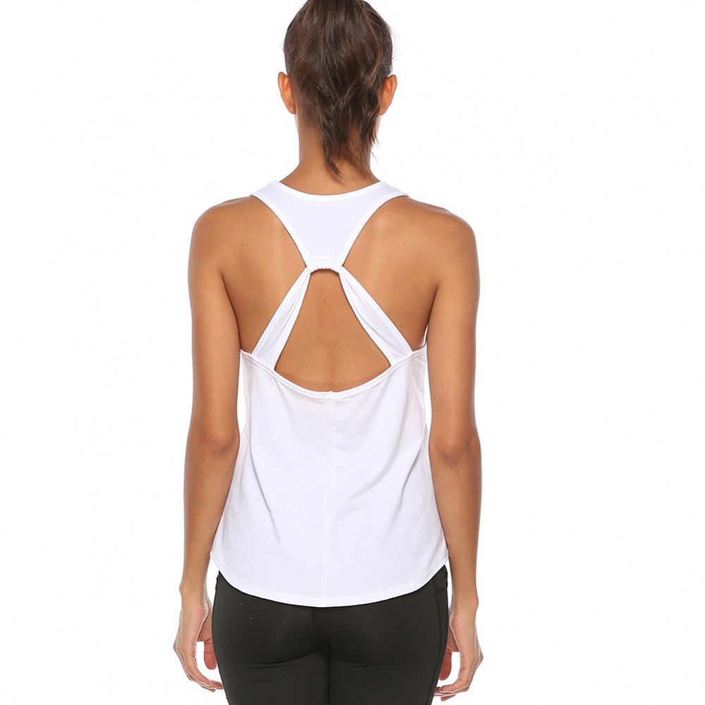 New Spring and summer new pure-color loose yoga vest blouse pullover head quick-dry exercise jacket lady 