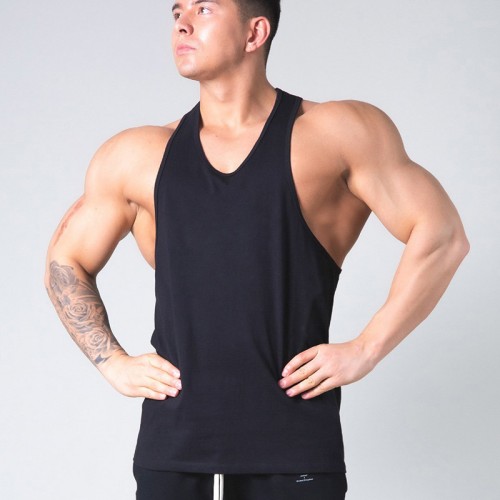 LYFT fitness vest tailored to fit men sports trend summer cotton sleeveless waistband Amazon 