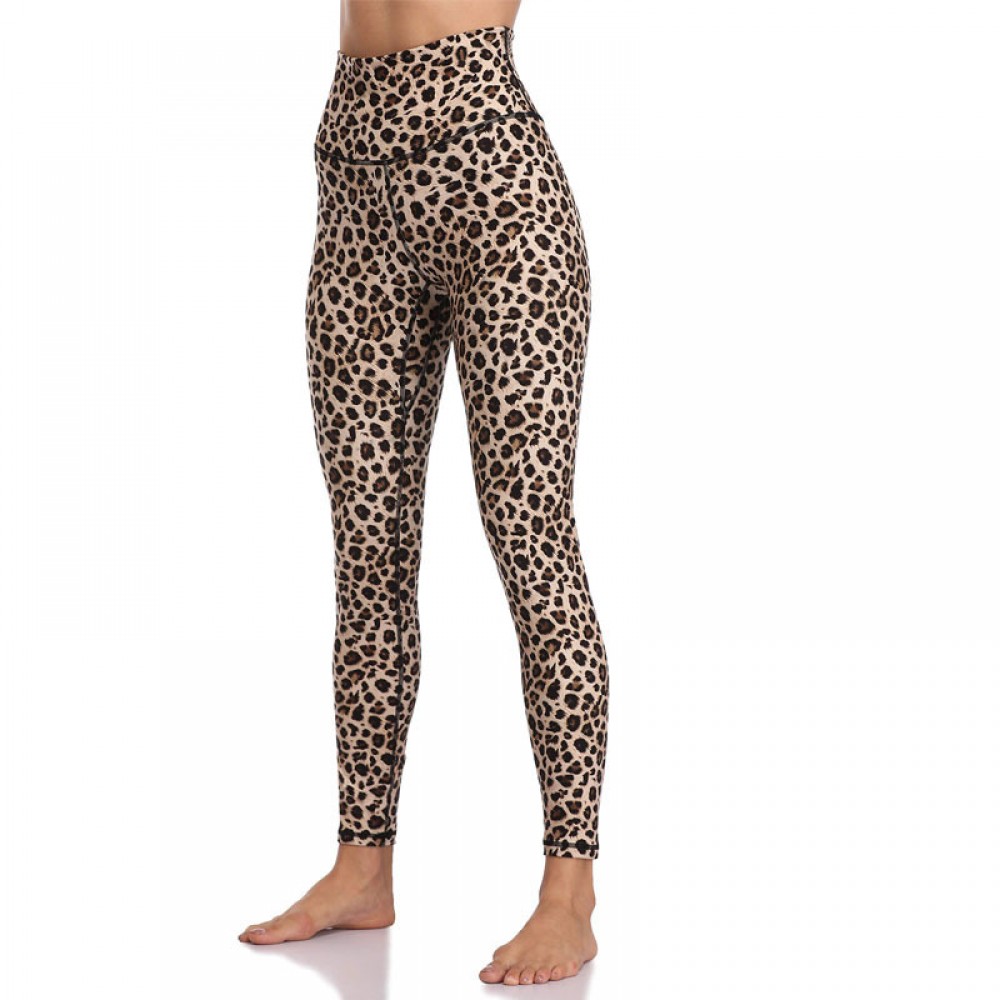 Leopard print leggings, European and n Camouflage Yoga Pants, cross-border high-waist hip fitness yoga suit 