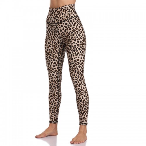 Leopard print leggings, European and n Camouflage Yoga Pants, cross-border high-waist hip fitness yoga suit 